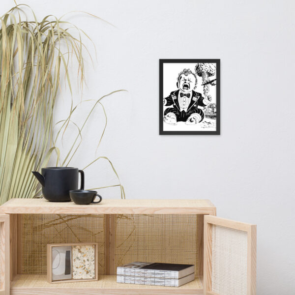 Framed poster