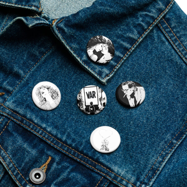 Set of pin buttons