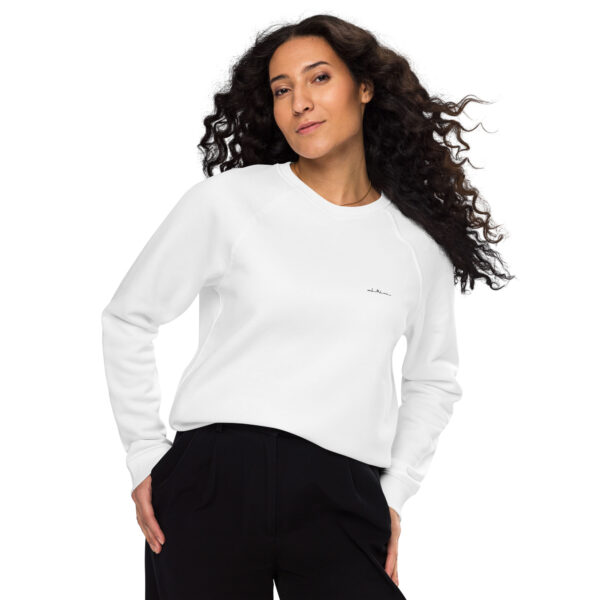 Unisex organic raglan sweatshirt