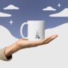 White glossy mug