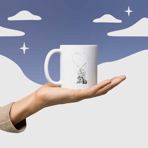 White glossy mug