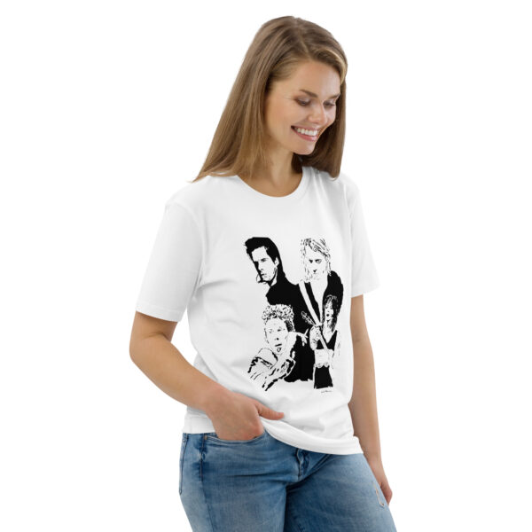 T-shirt "Cave, Cobain, Waits & Jett" - 100% coton bio
