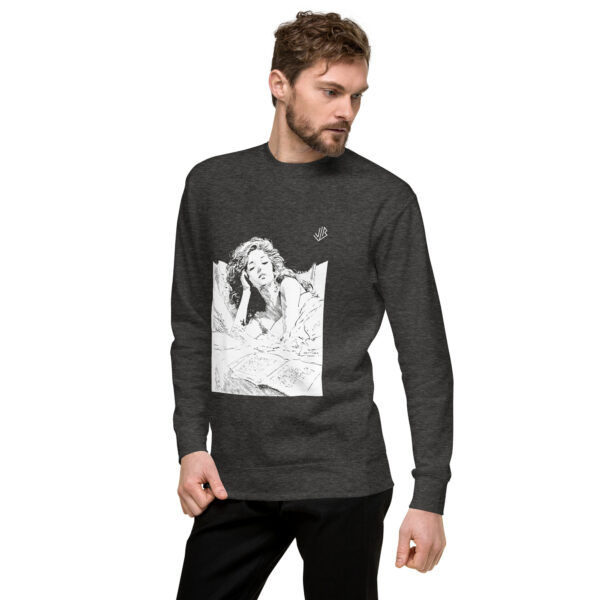 unisex-premium-sweatshirt-charcoal-heather-left-front-6938628cba507.jpg Premium Sweatshirt - L'heure suspendue